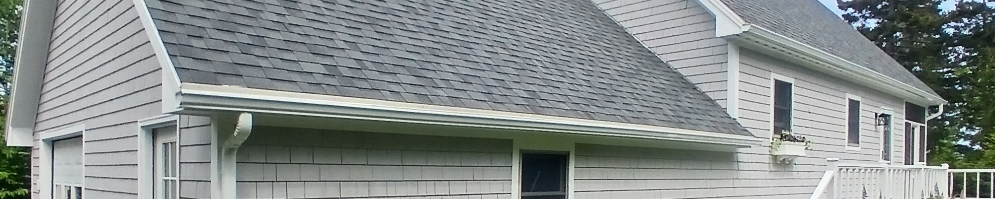 beautifully matched rain gutters