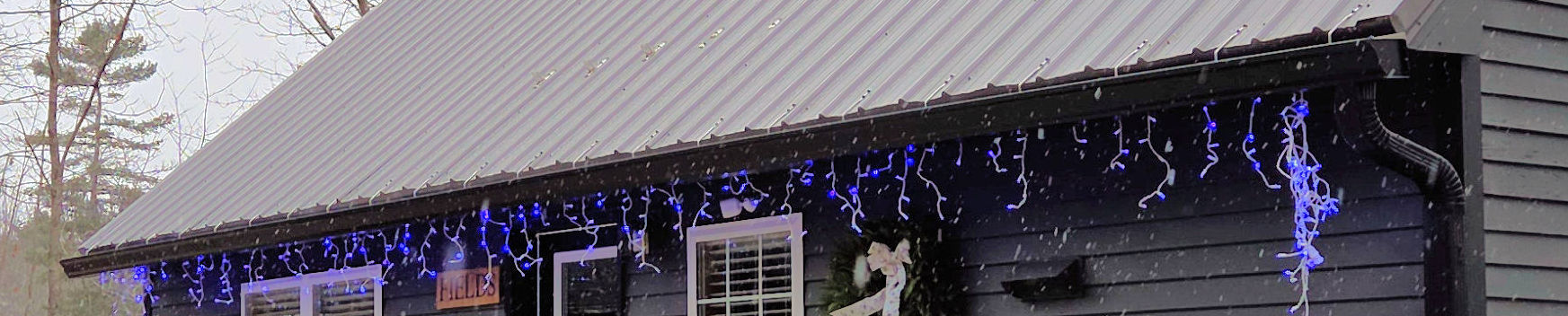 rain gutter matches house trim color