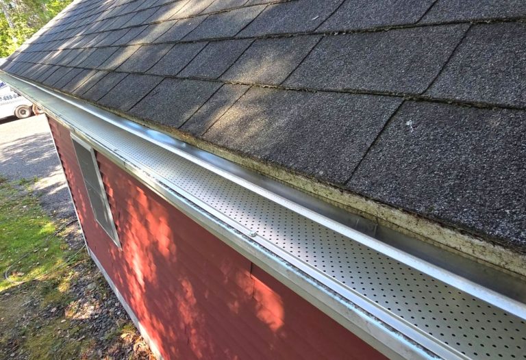 rain gutter with gutter guard